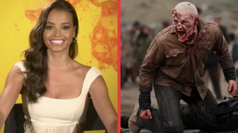 Ella Balinska en conversación con RedGol y una escena de Resident Evil.