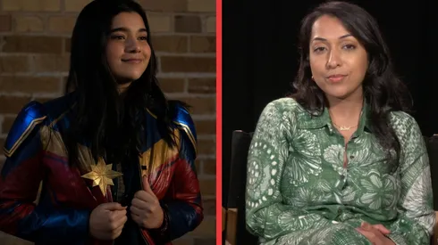 Iman Vellani como Kamala Khan y Sana Amanat, creadora de Ms. Marvel.