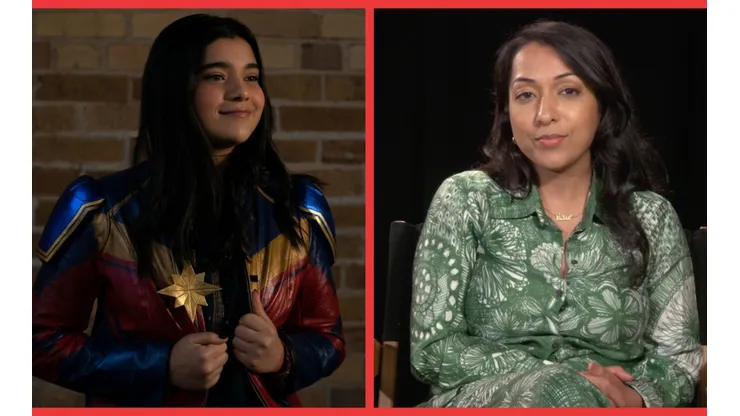 Iman Vellani como Kamala Khan y Sana Amanat, creadora de Ms. Marvel.