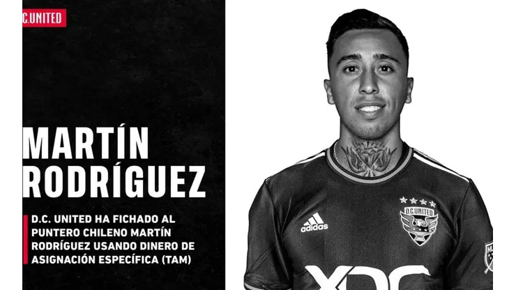 DC United hace oficial el fichaje del chileno Martín Rodríguez.