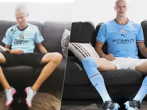 ¡Notable! Haaland revive foto de niño en su arribo al City