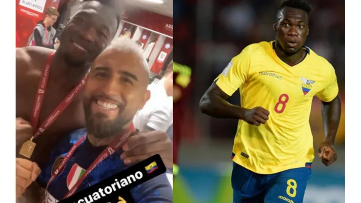La hinchada ecuatoriana le recordó a Caicedo su foto con el King