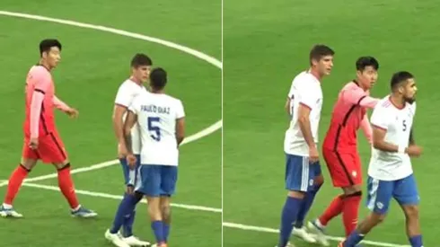 Paulo Díaz y Benjamín Kuscevic se pelean en la cancha