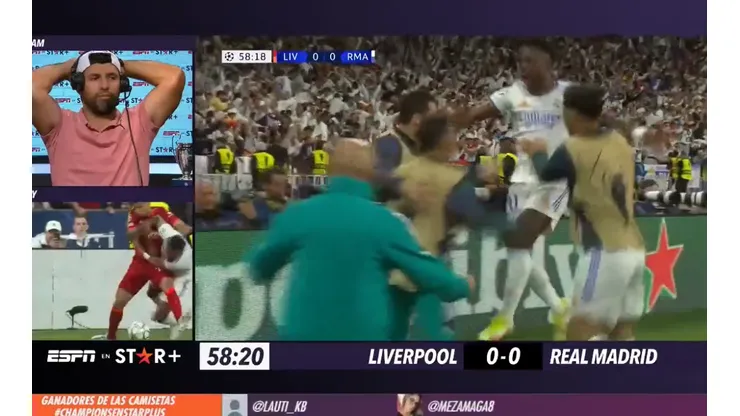 Sergio Agüero quedó en shock ante el tanto del brasileño.
