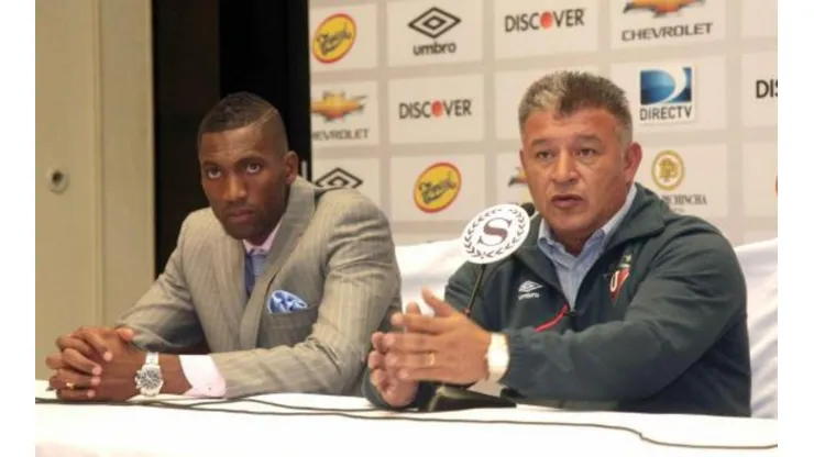 Domínguez y Borghi cuando coincidieron en la Liga de Quito.