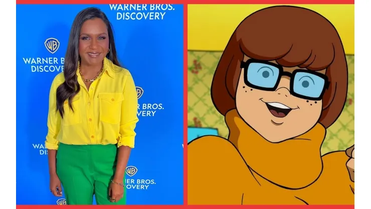Mindy Kaling en el Warner Bros Discovery Upfront y la Velma Dinkley original.