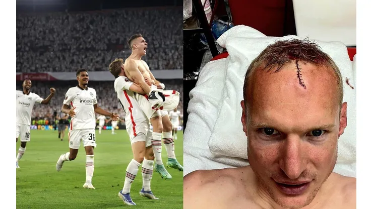 Sebastian Rode lo dejó todo en la final de la Europa League