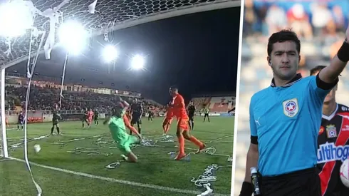La jugada donde se cobra gol de Cobreloa pero donde la pelota nunca ingresa al arco.