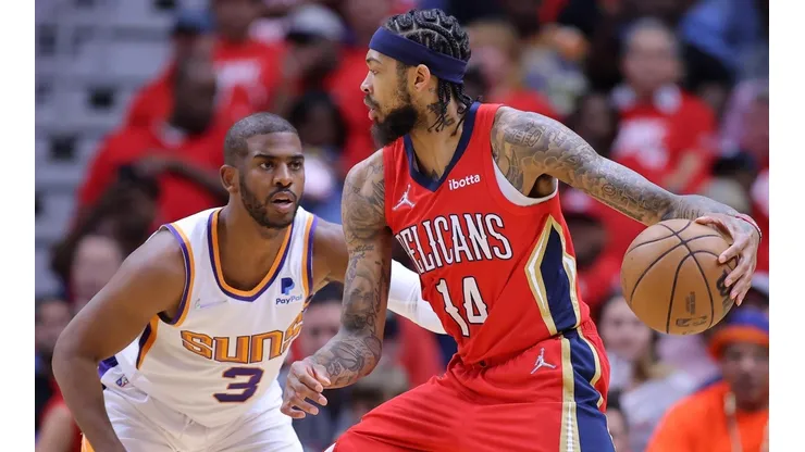 Brandon Ingram y Chris Paul en el juego tres