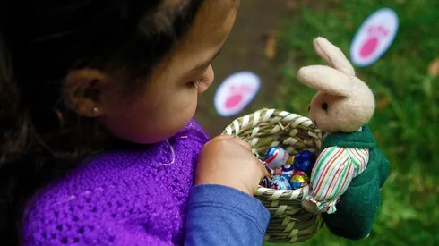 Tradición de huevitos de pascua.