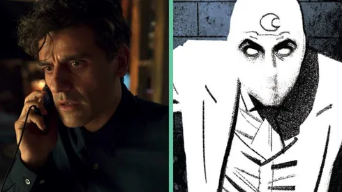 Oscar Isaac como Steven Grant en la serie Moon Knight y Mr. Knight en los cómics de Marvel.