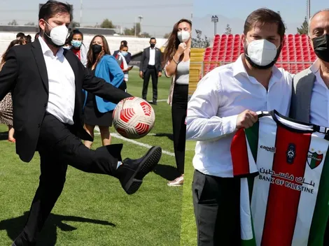 Boric la rompe con su habilidad con el balón en cancha de Palestino