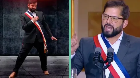 Gabriel Boric en el viral del momento.