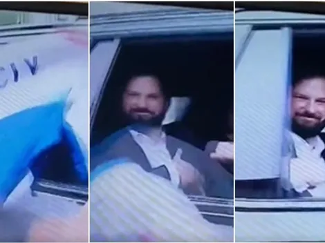 Presidente Boric hace la franja de la UC rumbo al cambio de mando