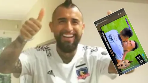 Arturo Vidal celebró con todo el triunfo de Colo Colo ante la U