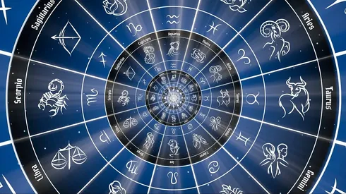 Fondo astrológico azul