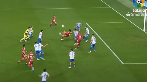 Okazaki enmudeció a la Rosaleda con golazo de chilena