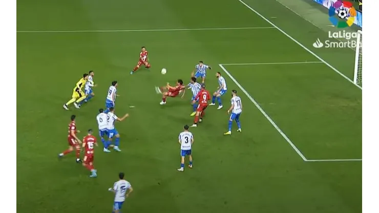 Okazaki enmudeció a la Rosaleda con golazo de chilena
