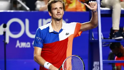Medvedev celebra su triunfo en el ATP 500 de México que está disputando