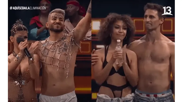 El momento de la despedida de Vivi Rodrígues y Matías Falcón.