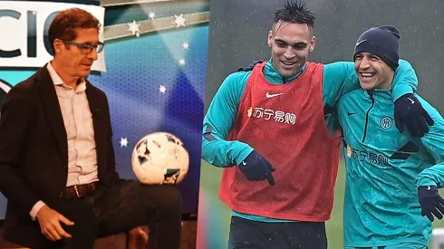 Adriano Bacconi le pasa la pelota y la camiseta de titular del Inter de Milán a Alexis Sánchez en desmedro de Lautaro Martínez