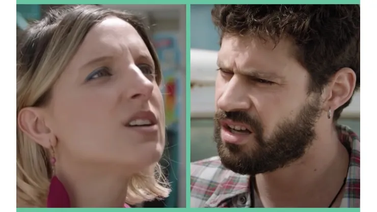 Jeimy y Eric en el tenso momento que se vivió en Amar Porfundo.