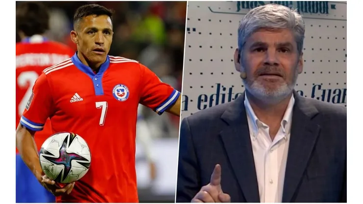 Guarello muy de acuerdo con Alexis y le tira flores al Niño Maravilla en la previa del Chile-Argentina en Calama.