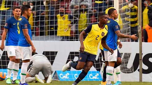 Ecuador consiguió con un cabezazo el empate ante la selección de Brasil.