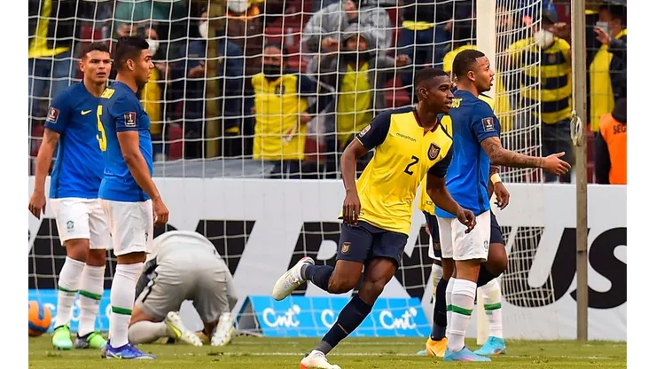 Ecuador consiguió con un cabezazo el empate ante la selección de Brasil.