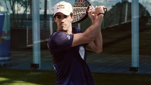 Juan Lebrón, el actual campeón del pádel, llegó a Chile para la exhibición deportiva.