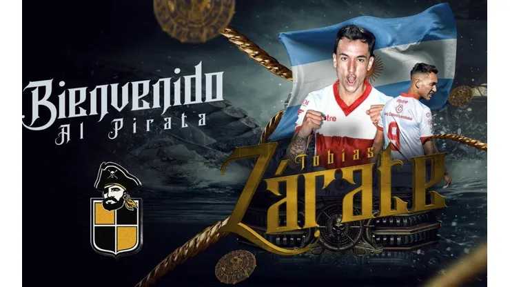 El cuadro pirata anunció a Tobías Zárate como su nuevo delantero.