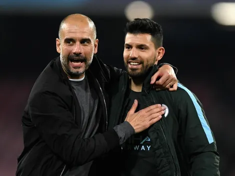 Guardiola comparó al Kun Agüero con Maradona y Messi
