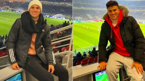 Benjamín y Thomas Galdames vieron en San Siro la goleada del Inter ante Cagliari