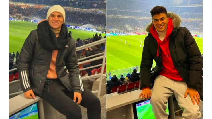 Benjamín y Thomas Galdames vieron en San Siro la goleada del Inter ante Cagliari