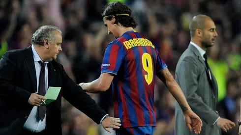 Zlatan Ibrahimovic con la camiseta del Barcelona