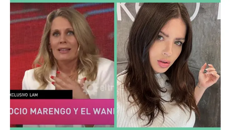 Rocío Marengo en el panel de LAM lanzándose al cuello de China Suárez.