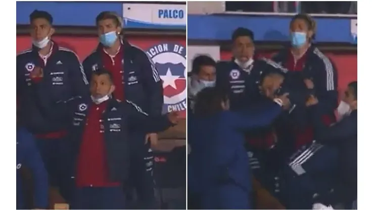 Medel vivió los goles de Brereton e Isla desde la banca en San Carlos de Apoquindo.