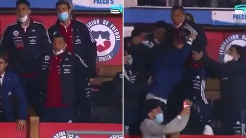 Gary Medel festejó con todo el golazo de Mauricio Isla para el 2-0 de Chile sobre Paraguay.