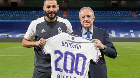 Karim Benzema y sus 200 goles con el Real Madrid en La Liga de España.