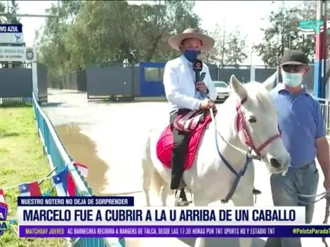 Marcelo Díaz hace despacho arriba de un caballo en el CDA