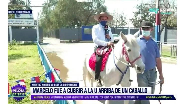 Marcelo Díaz hace despacho arriba de un caballo en el CDA