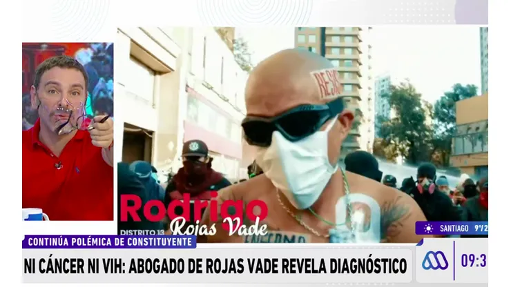 José Antonio Neme en el momento de su indignación por Rodrigo Rojas Vade.