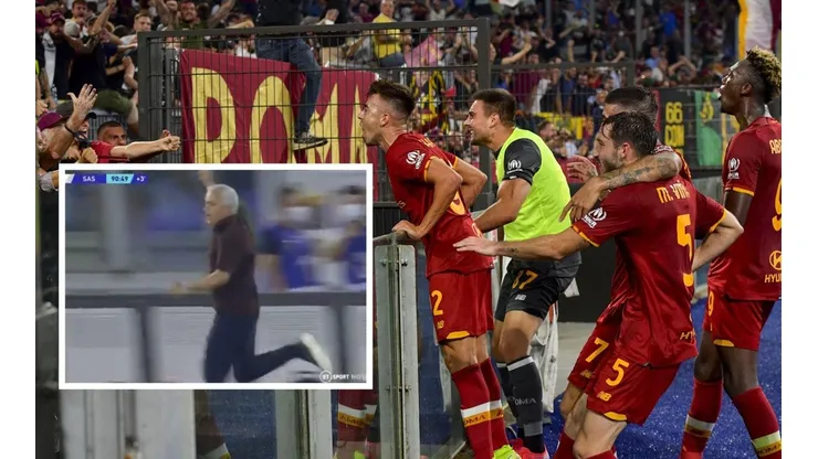 Mourinho celebra la tercera victoria al hilo de la Roma