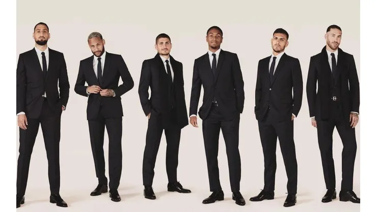 Los jugadores del PSG participaron en una sesión fotográfica con la marca Dior
