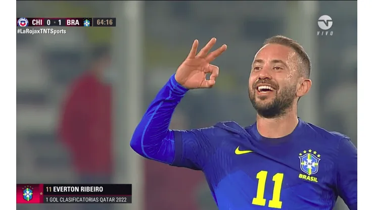 Everton festeja su gol