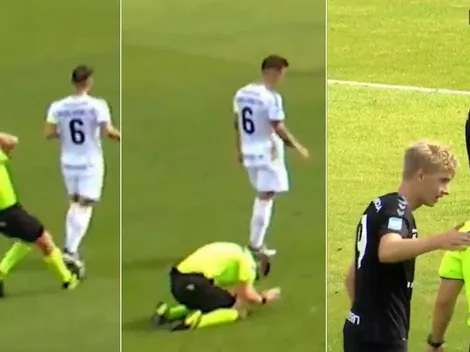 Inédito: árbitro se equivoca en un cobro y los jugadores lo consuelan