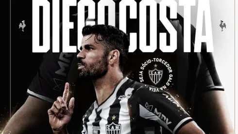 Diego Costa anunciado oficialmente como refuerzo del Atlético Mineiro.