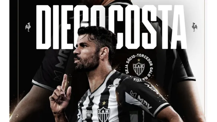 Diego Costa anunciado oficialmente como refuerzo del Atlético Mineiro.