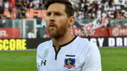 Messi con la camiseta de Colo Colo