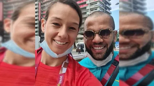 Tiane Endler y Dani Alves en Tokio 2020.